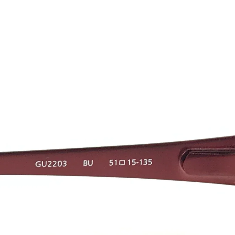 Guess Eyeglasses Frames GU2203 BU Red Purple Rectangular Cat Eye 51-15-135